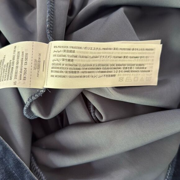 NWT Hollister Co womens velour mini slip dress size XS dusty blue fall event wed - Picture 7 of 10